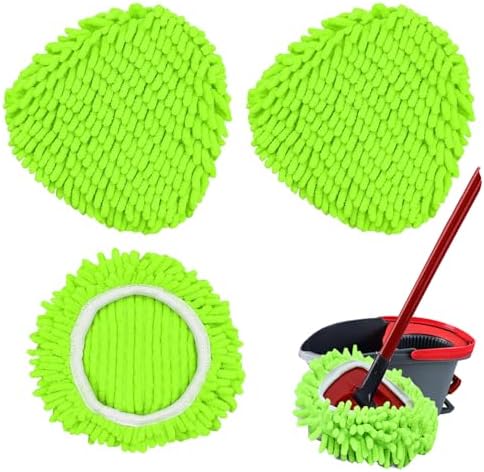 Repuestos para Cabezas de Mop de Giro Ocedar Easywring 1 Tanque, 3 Piezas, Paño Chenille Verde para Reemplazo de Mop O Cedar - imagen 1
