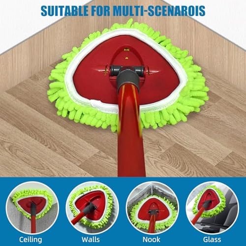 Repuestos para Cabezas de Mop de Giro Ocedar Easywring 1 Tanque, 3 Piezas, Paño Chenille Verde para Reemplazo de Mop O Cedar - imagen 5
