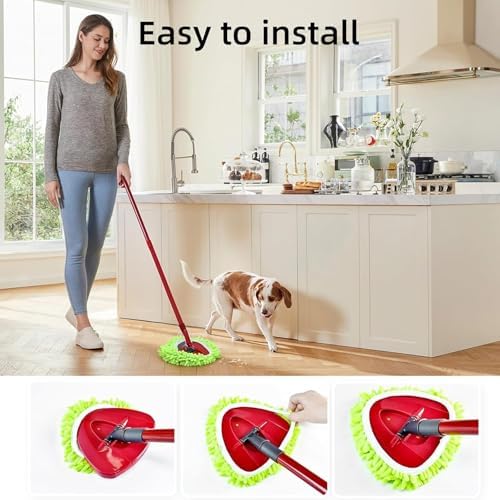 Repuestos para Cabezas de Mop de Giro Ocedar Easywring 1 Tanque, 3 Piezas, Paño Chenille Verde para Reemplazo de Mop O Cedar - imagen 7