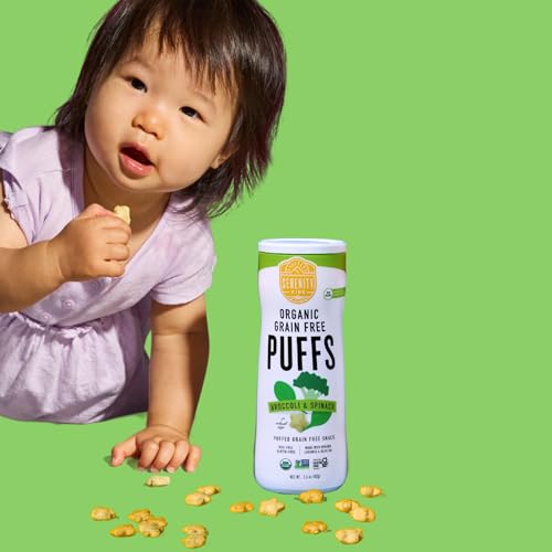 Serenity Kids Puffs Sin Granos para Bebés y Niños de 6+ Meses - Sin Gluten, Nueces ni Arroz - Veggies Orgánicos, Legumbres y Aceite de Oliva (1.5 Oz - imagen 6