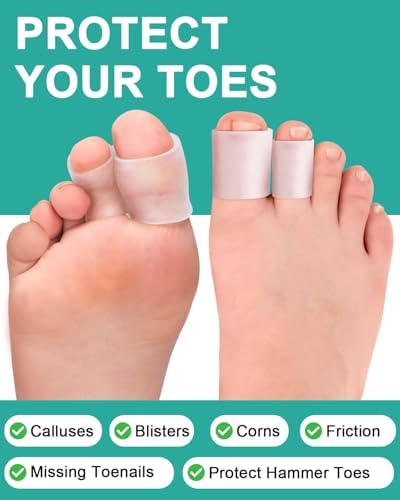 Uwbettry 16 Piezas de Fundas de Silicón para Dedos, Protectores de Gel para Alivio del Dolor en Pies, Cojines para Juanetes, Ampollas y Callos - imagen 5