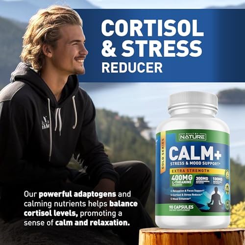 Built by Nature Calm+ Suplemento para Relajación y Enfoque – Apoyo para Estrés, Cortisol y Ánimo – 90 Cápsulas con L-Theanina, Ashwagandha, Magnesio - imagen 6
