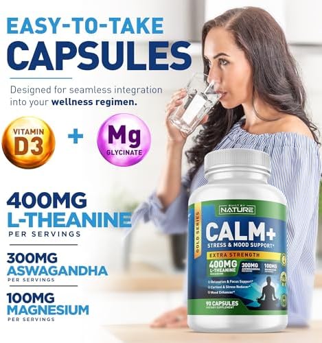 Built by Nature Calm+ Suplemento para Relajación y Enfoque – Apoyo para Estrés, Cortisol y Ánimo – 90 Cápsulas con L-Theanina, Ashwagandha, Magnesio - imagen 7