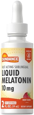 Sundance Melatonina 10mg Líquido | 2 Onzas Líquidas | Sabor Berry | Fórmula Sublingual de Acción Rápida | Suplemento Vegetariano, Sin OGM y Sin Gluten - imagen 1