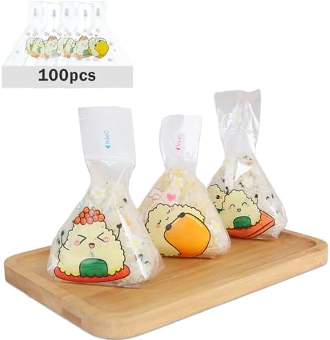 100 Piezas de Envolturas de Onigiri en Triángulo, Desechables y de Fácil Desgarre, Accesorio para Hacer Onigiri - imagen 1