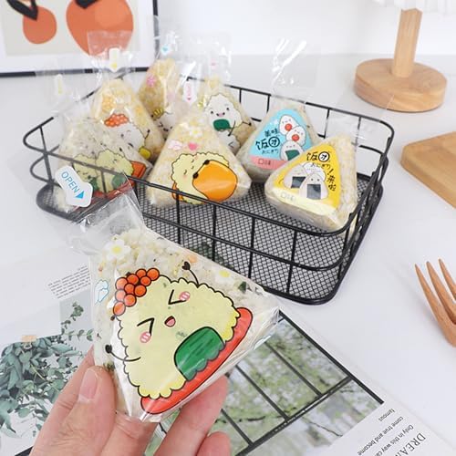 100 Piezas de Envolturas de Onigiri en Triángulo, Desechables y de Fácil Desgarre, Accesorio para Hacer Onigiri - imagen 3