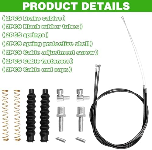 Juego de 14 Piezas de Cable de Freno para Andadores, Repuestos de Rodillo con Cable de Freno de 45 Pulgadas, Incluye Hardware, Compatible con la - imagen 2