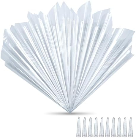 25 Piezas de Conos Vacíos para Henna con 10 Tapas | Aplicador de Celofán Preenrollado con Punta de Precisión 0.1mm para Pasta de Henna, Gel Jagua, y - imagen 1