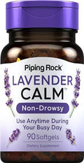 Píldoras Calmantes de Lavanda Piping Rock | 90 Softgels | Suplemento No Somnoliento | Sin GMO, Sin Gluten - imagen 1
