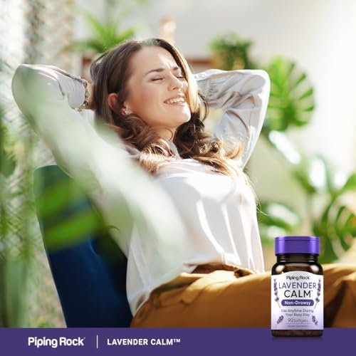 Píldoras Calmantes de Lavanda Piping Rock | 90 Softgels | Suplemento No Somnoliento | Sin GMO, Sin Gluten - imagen 6