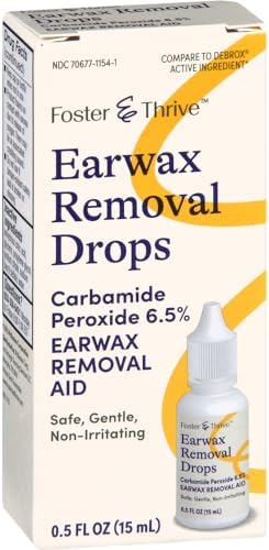Gotas para Remoción de Cerumen Foster & Thrive, Suaviza y Afloja el Cerumen, Seguras y Suaves, Peróxido de Carbamida 6.5%, 0.5 Oz - imagen 1