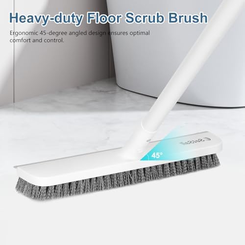 Cepillo de Piso SetSail con Mango Ajustable de 48 Pulgadas, 2 en 1, Cepillo Raspador de Cerda Dura para Limpiar Baño, Garaje, Cocina, Paredes y Más - imagen 5