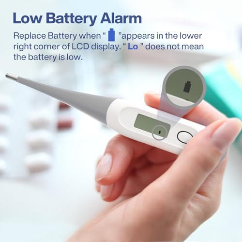 Termómetro Digital Boncare 10 Segundos para Adultos y Niños - Termómetro Rectal Seguro y Preciso para Bebés con Alarma de Fiebre, Termómetro Oral - imagen 7