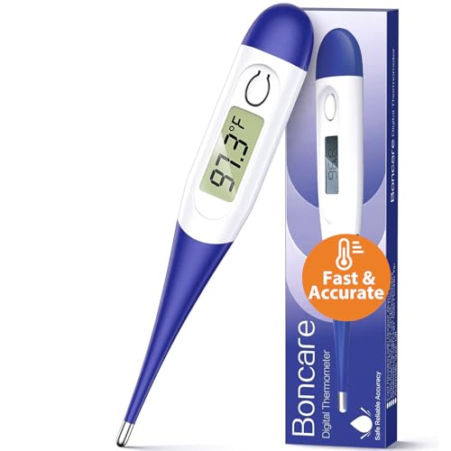 Termómetro Digital Boncare 10 Segundos para Adultos y Niños - Termómetro Rectal Seguro y Preciso para Bebés con Alarma de Fiebre, Termómetro Oral - imagen 8