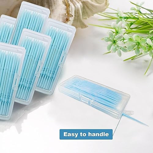 Palillos de Dientes, Palillos Dentales con Cerdas, Palillos Duales Desechables, Paquete Portátil (40 Contenido × 2 Paquetes) - imagen 6