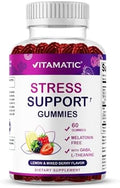 Gomitas Vitamatic para Alivio del Estrés con GABA, L-Teanina y Melisa – Sabor Limón y Frutos Rojos – 60 Gomitas – Veganas, Sin OGM, Sin Gluten - imagen 1