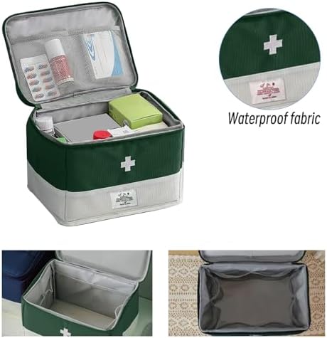 Organizador de Bolsa de Medicina XPAPOV, Bolsa Médica Portátil Vacía para Hogar, Viajes, Camping, Coche, Senderismo y Emergencias al Aire Libre - imagen 5