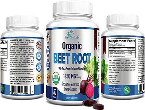 Tabletas de Polvo de Remolacha Orgánica YUMMYVITE - 1350mg con Pimienta Negra para Mayor Absorción - Aumenta el Óxido Nítrico para Energía y - imagen 4