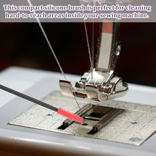 Juego de 12 Cepillos de Silicón para Limpieza de Rincones y Grietas - 3 Estilos para Máquina de Coser, Teclado y Espacios Pequeños, Naranja, Morado y - imagen 4