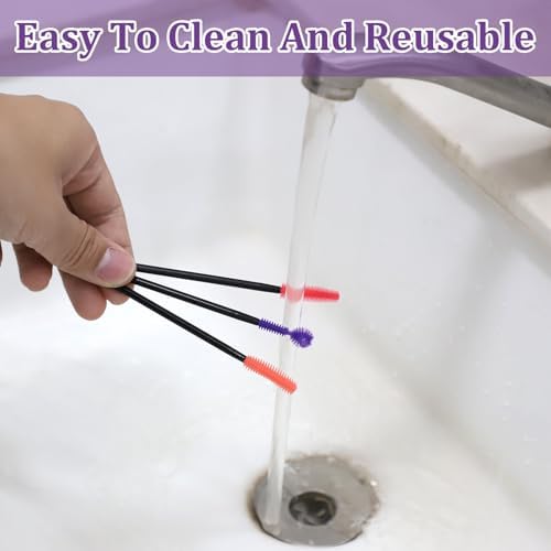 Juego de 12 Cepillos de Silicón para Limpieza de Rincones y Grietas - 3 Estilos para Máquina de Coser, Teclado y Espacios Pequeños, Naranja, Morado y - imagen 7