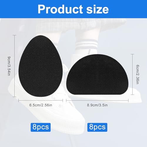 16 Piezas/8 Pares de Almohadillas Antideslizantes para Zapatos – Protectores Autoadhesivos para Tacones y Planos – Pegatinas Antideslizantes para - imagen 2