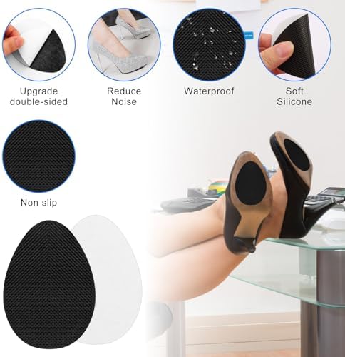 16 Piezas/8 Pares de Almohadillas Antideslizantes para Zapatos – Protectores Autoadhesivos para Tacones y Planos – Pegatinas Antideslizantes para - imagen 3