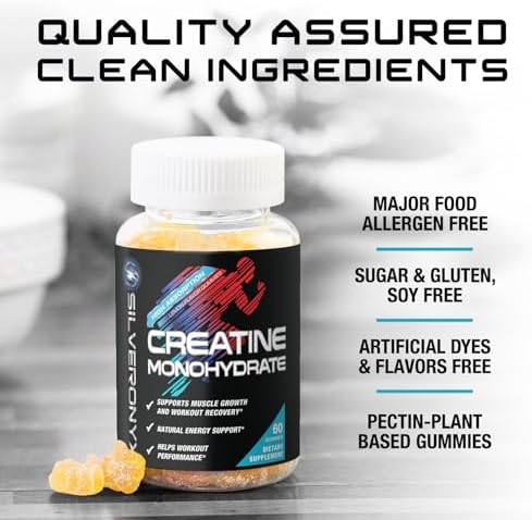 Gomitas de Creatina - 1000 MG (1g) de Creatina Monohidratada por Gummy - Mejor Creatina Micronizada, Sin Azúcar - 60 Gomitas de Limón para Hombres y - imagen 6