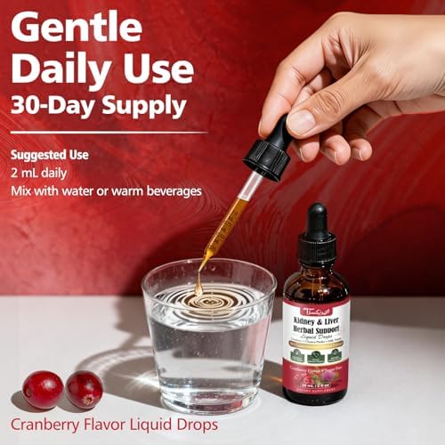 Tyrnixel Gotas Líquidas de Limpieza de Riñones y Soporte Hepático con Arándano 20:1, Chanca Piedra y Cardo Mariano, Suplemento Herbal Vegano, 60 mL - imagen 7