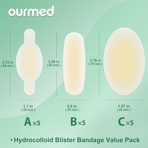 Tiras de Gel Hidrocoloides Ourmed, 15 Piezas, Almohadillas Adhesivas Impermeables para Ampollas en Dedos, Pies, Articulaciones y Recuperación de - imagen 5