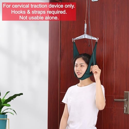 Dispositivo de Tracción Cervical para Alivio del Dolor de Cuello, Arnés de Tracción con Gancho para Terapia Física en Casa - imagen 3