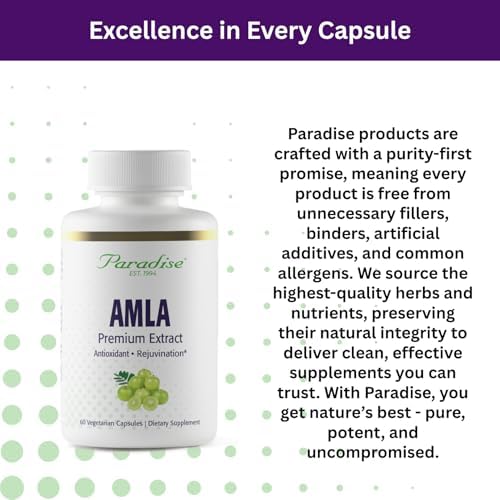 Amla de Paradise Herbs, 250 mg, Vitamina C Orgánica de Espectro Completo, Antioxidante, Suplemento Ayurvédico 60 Cápsulas Vegetarianas - imagen 5