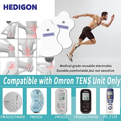 PADS de Reemplazo Compatibles con Omron Tens Unit HEDIGON - 3 Pares (6 Piezas) de Almohadillas Electrotérmicas Reutilizables para Alivio del Dolor - imagen 3