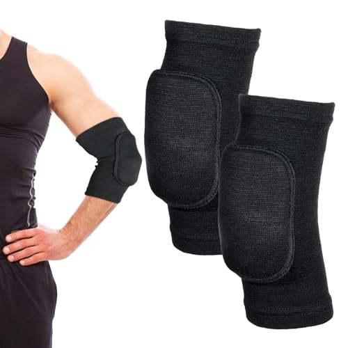 Cobee 1 Par de Protectores de Codo para Voleibol, Faja Ventilada, Almohadilla Suave de Soporte para Hombres y Mujeres, Color Negro - imagen 1