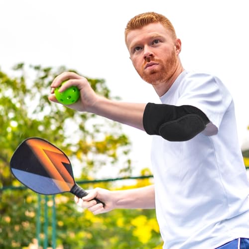 Cobee 1 Par de Protectores de Codo para Voleibol, Faja Ventilada, Almohadilla Suave de Soporte para Hombres y Mujeres, Color Negro - imagen 2