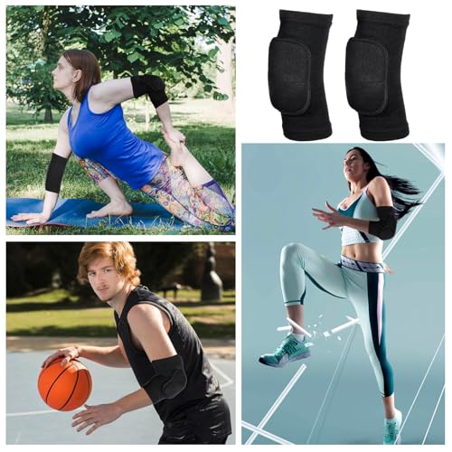 Cobee 1 Par de Protectores de Codo para Voleibol, Faja Ventilada, Almohadilla Suave de Soporte para Hombres y Mujeres, Color Negro - imagen 6