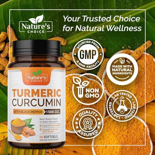 Suplemento de Cúrcuma y Curcumina con BioPerine - Extracto de Pimienta Negra para Absorción Avanzada - 60 Softgels Antioxidantes para Mujeres y - imagen 4