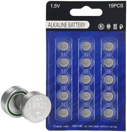 Baterías de botón alcalinas Youchen AG6 LR920, paquete de 15, 371 370 SR920SW LR921 1.5V para relojes - imagen 1