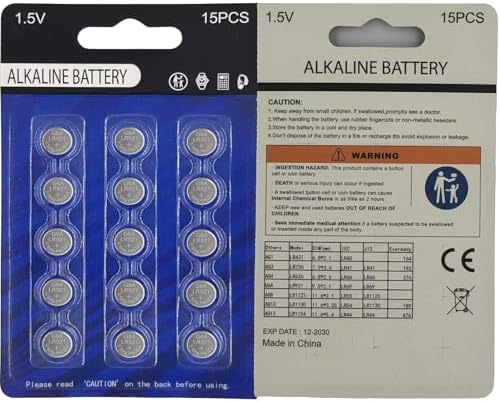 Baterías de botón alcalinas Youchen AG6 LR920, paquete de 15, 371 370 SR920SW LR921 1.5V para relojes - imagen 4