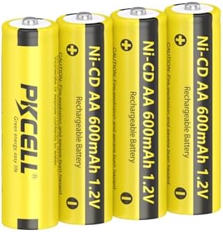 Baterías Recargables AA PKCELL 4 Piezas 1.2V 600mAh NICD para Luces Solares (4PCS) - imagen 1