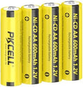 Baterías Recargables AA PKCELL 4 Piezas 1.2V 600mAh NICD para Luces Solares (4PCS) - imagen 1