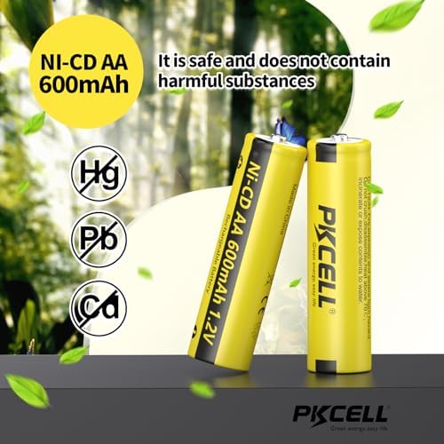 Baterías Recargables AA PKCELL 4 Piezas 1.2V 600mAh NICD para Luces Solares (4PCS) - imagen 5