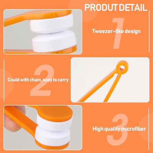Limpiador de Gafas 8 Pzs, Mini Cepillo de Microfibra para Gafas y Lentes de Sol, Clip Limpiador Suave para Gafas y Lentes de Sol - imagen 3