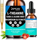 Gotas Líquidas de L Teanina - Doble Fuerza 200mg para Adultos y Niños, Suplemento Vegano con Magnesio y Semilla de Jujube para Relajación y Sueño - imagen 1