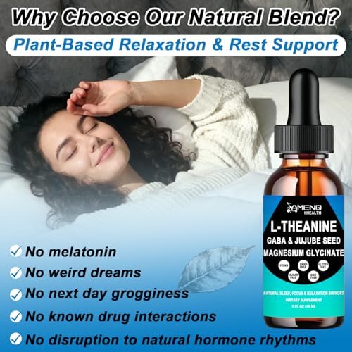 Gotas Líquidas de L Teanina - Doble Fuerza 200mg para Adultos y Niños, Suplemento Vegano con Magnesio y Semilla de Jujube para Relajación y Sueño - imagen 5