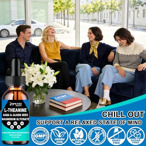 Gotas Líquidas de L Teanina - Doble Fuerza 200mg para Adultos y Niños, Suplemento Vegano con Magnesio y Semilla de Jujube para Relajación y Sueño - imagen 8