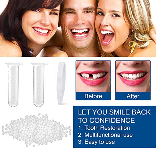 56 Piezas de Dientes Falsos, 2 Juegos de Dientes Sintéticos de Polímero, 22 Tonos A2 para Dentaduras Superiores e Inferiores, Reemplazo, DIY o - imagen 3
