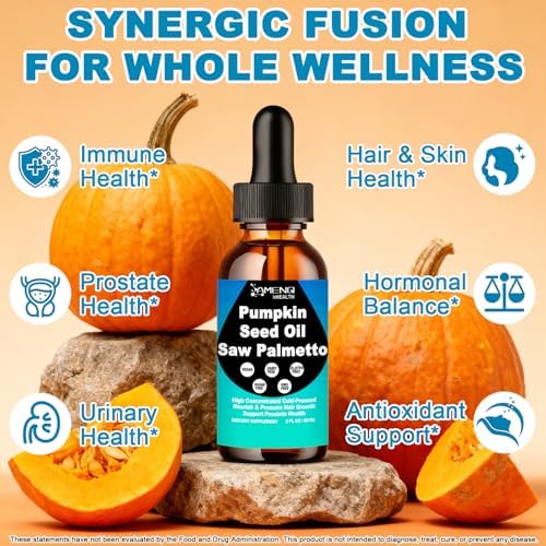 Aceite de Semilla de Calabaza con Extracto de Saw Palmetto - Gotas Líquidas que Apoyan el Crecimiento del Cabello, Salud Prostática y Urinaria | - imagen 3