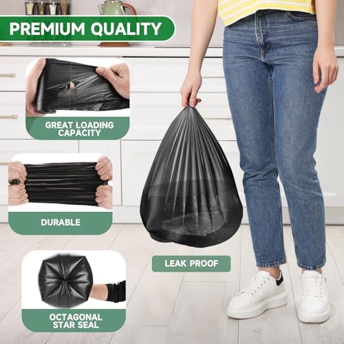 Bolsas de Basura Biodegradables Negras de 10 Litros - 100 Piezas para Baño, Cocina, Oficina y Auto - Chenyucheng - imagen 4