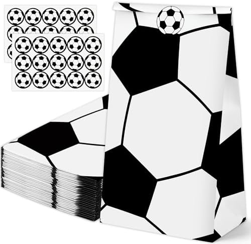 Bolsa de Regalo de Fútbol Peony Man 24 Piezas con Stickers, Bolsa de Golosinas para Fiesta Temática de Deportes, Suministros para Cumpleaños y Eventos - imagen 1