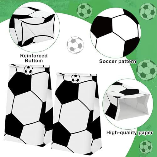 Bolsa de Regalo de Fútbol Peony Man 24 Piezas con Stickers, Bolsa de Golosinas para Fiesta Temática de Deportes, Suministros para Cumpleaños y Eventos - imagen 3